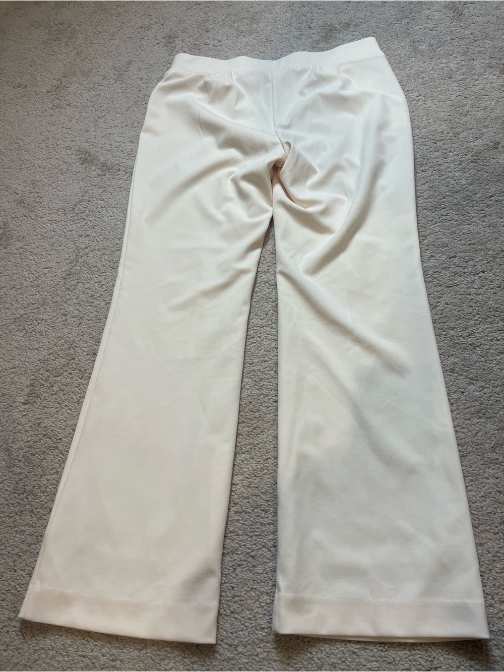 Anne Klein Cream Wide-Leg Dress Pants